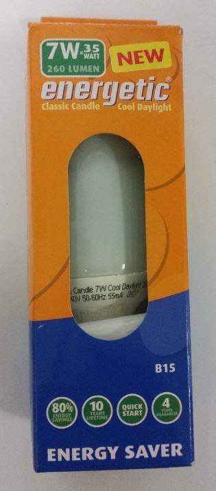 Energetic Classic Candle Light Bulb - Cool Daylight 7 = 35w Energetic Classic Candle Light Bulb - Cool Daylight 7 = 35w